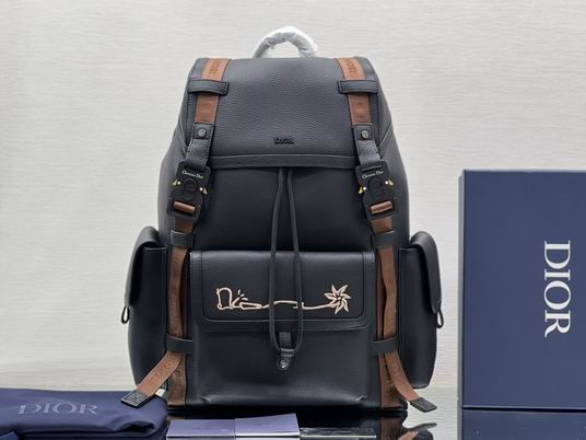 Dior 1ESBA163黑色全皮绣花 43x51x20 cm wz
