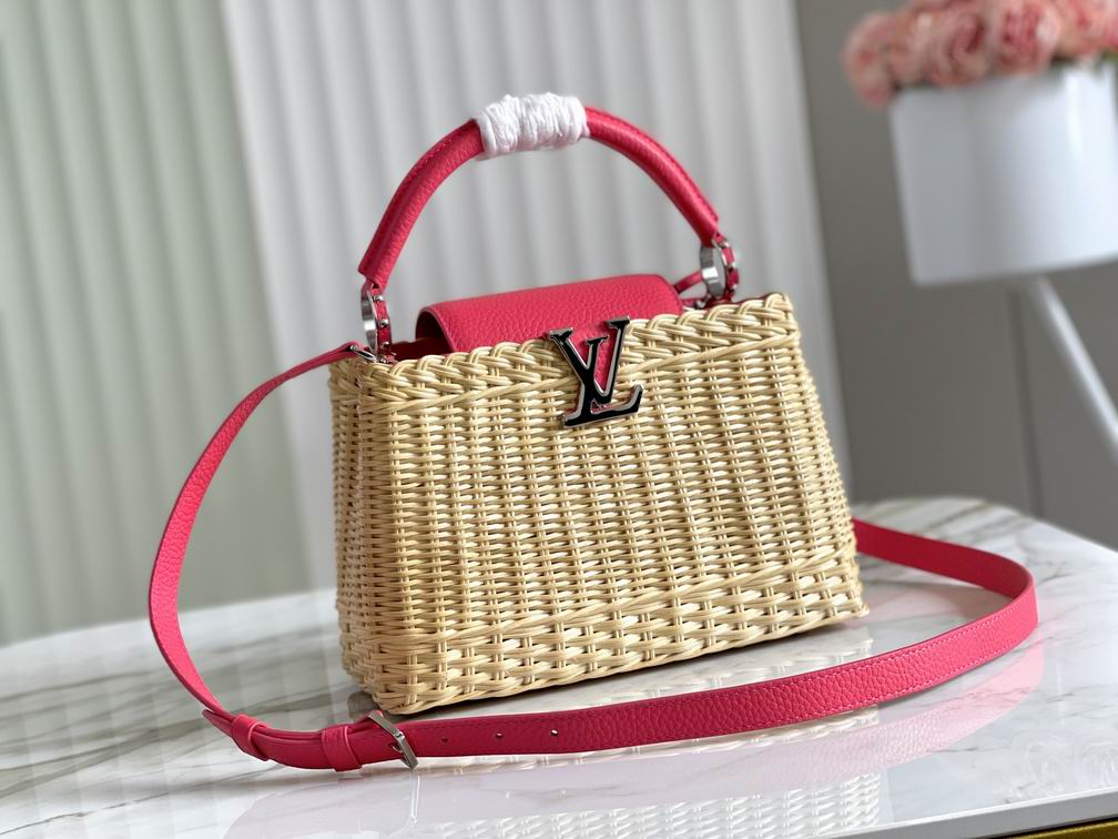 Capucines M55011 48865玫红竹篮27x20x9cm gf