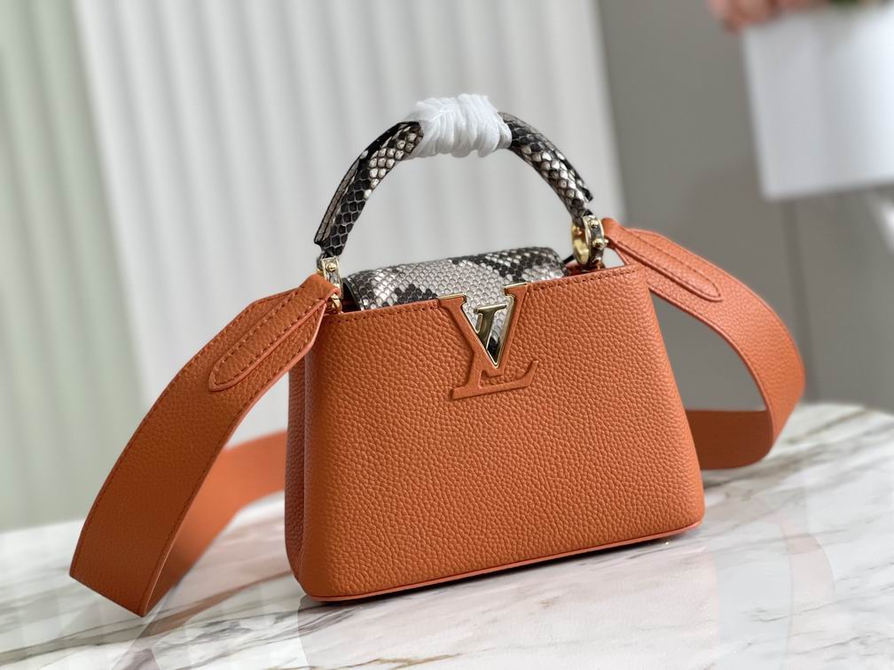 Capucines N99387 M48865焦糖蛇肩21x14x8cm gf