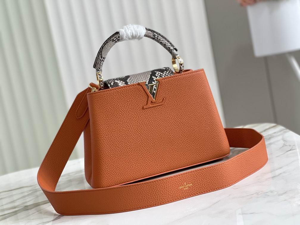 Capucines N99387 M48865焦糖蛇肩27x18x9cm gf