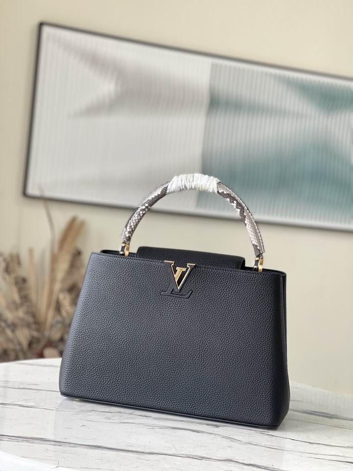 Capucines N92040金扣蛇36x23x14cm gf