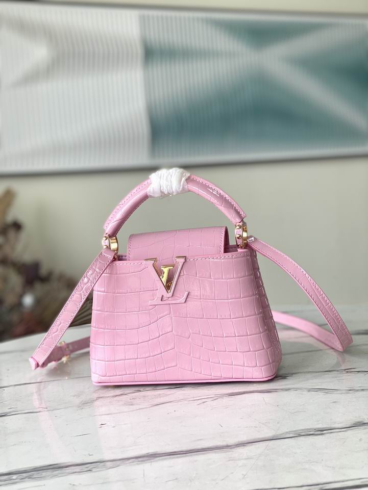 Capucines N94227 M48865粉鳄鱼纹 21x14x8cm gf