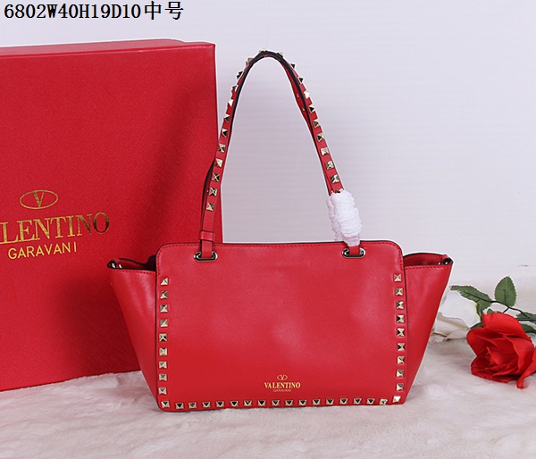 6802VALENTIN华伦天奴大红中号原版皮